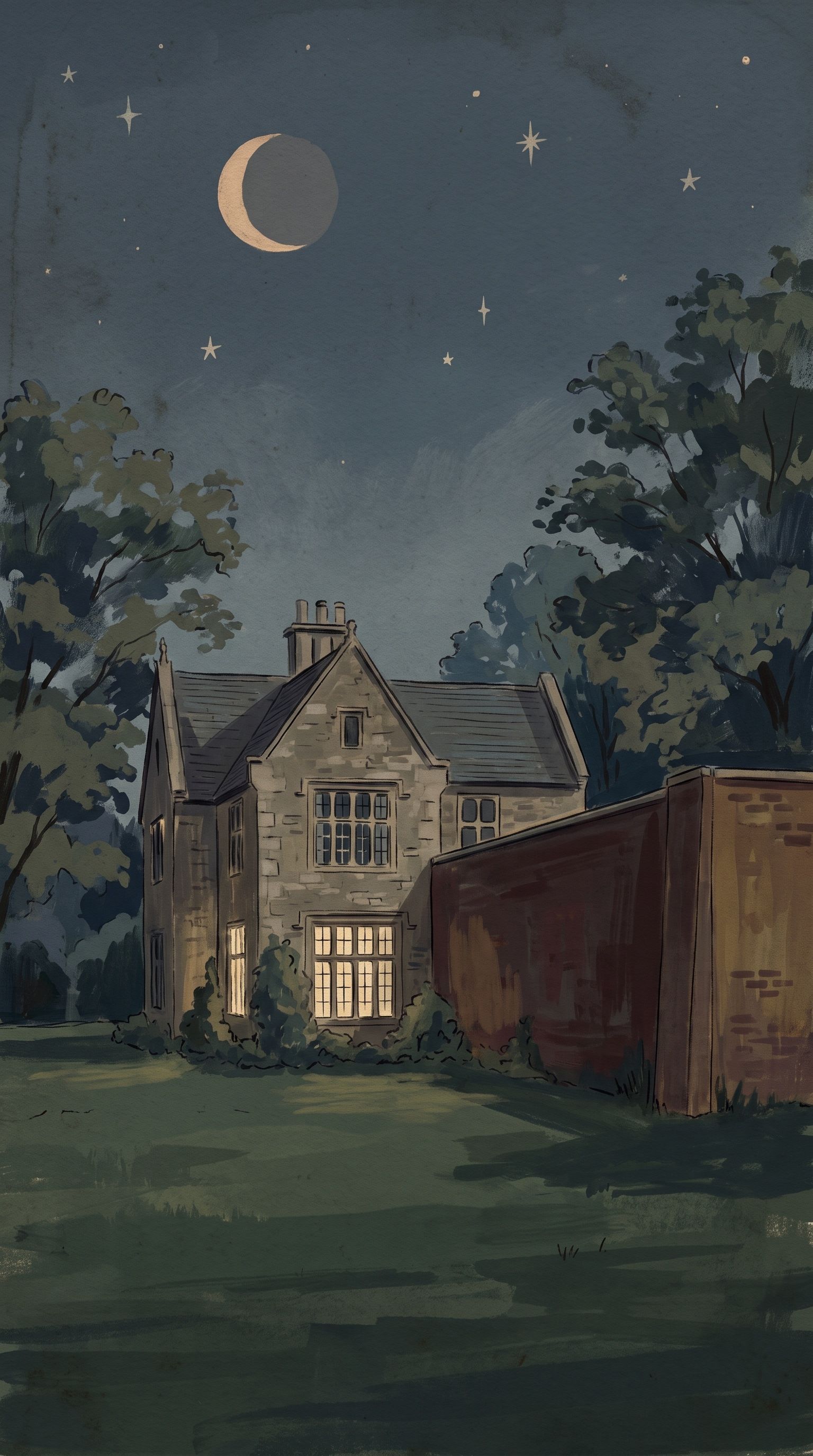 Painted setting: Larkspur House, a country house in the Wexcombe valley.