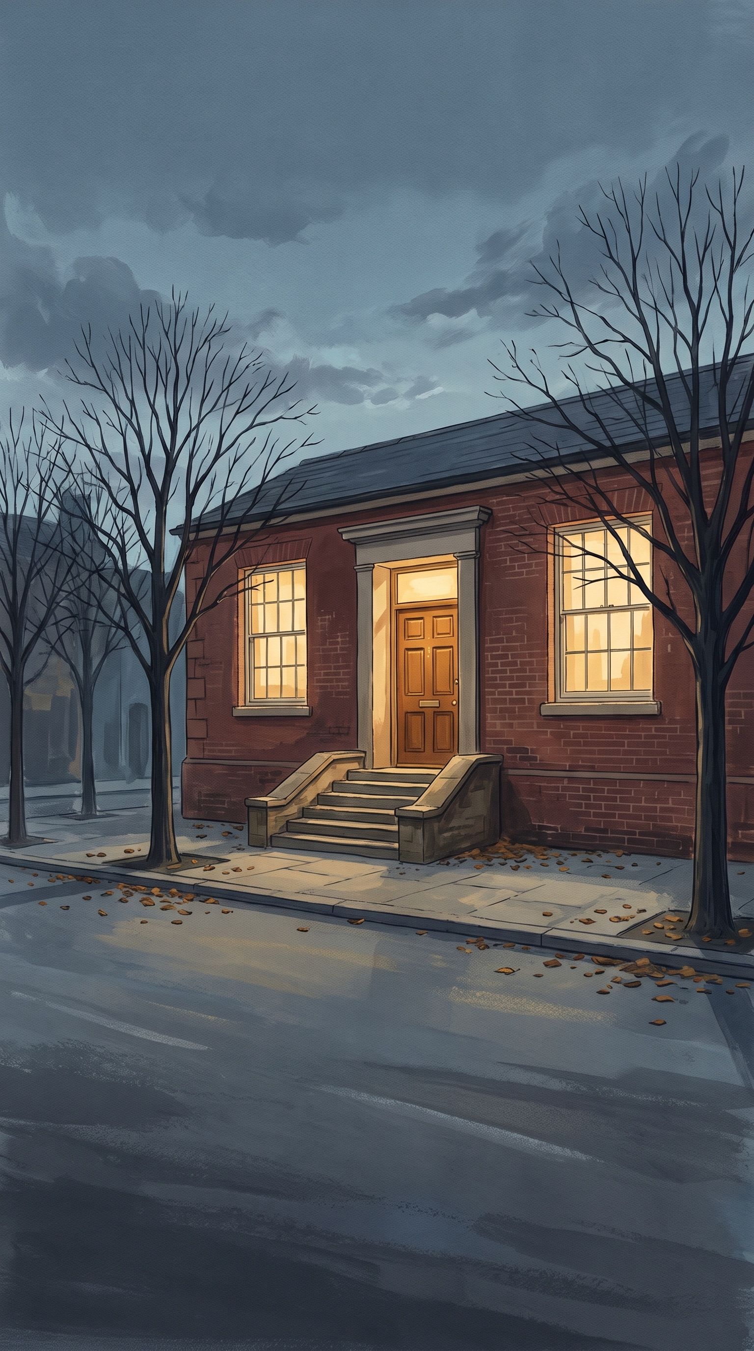 Painted setting: Wexcombe Free Library.