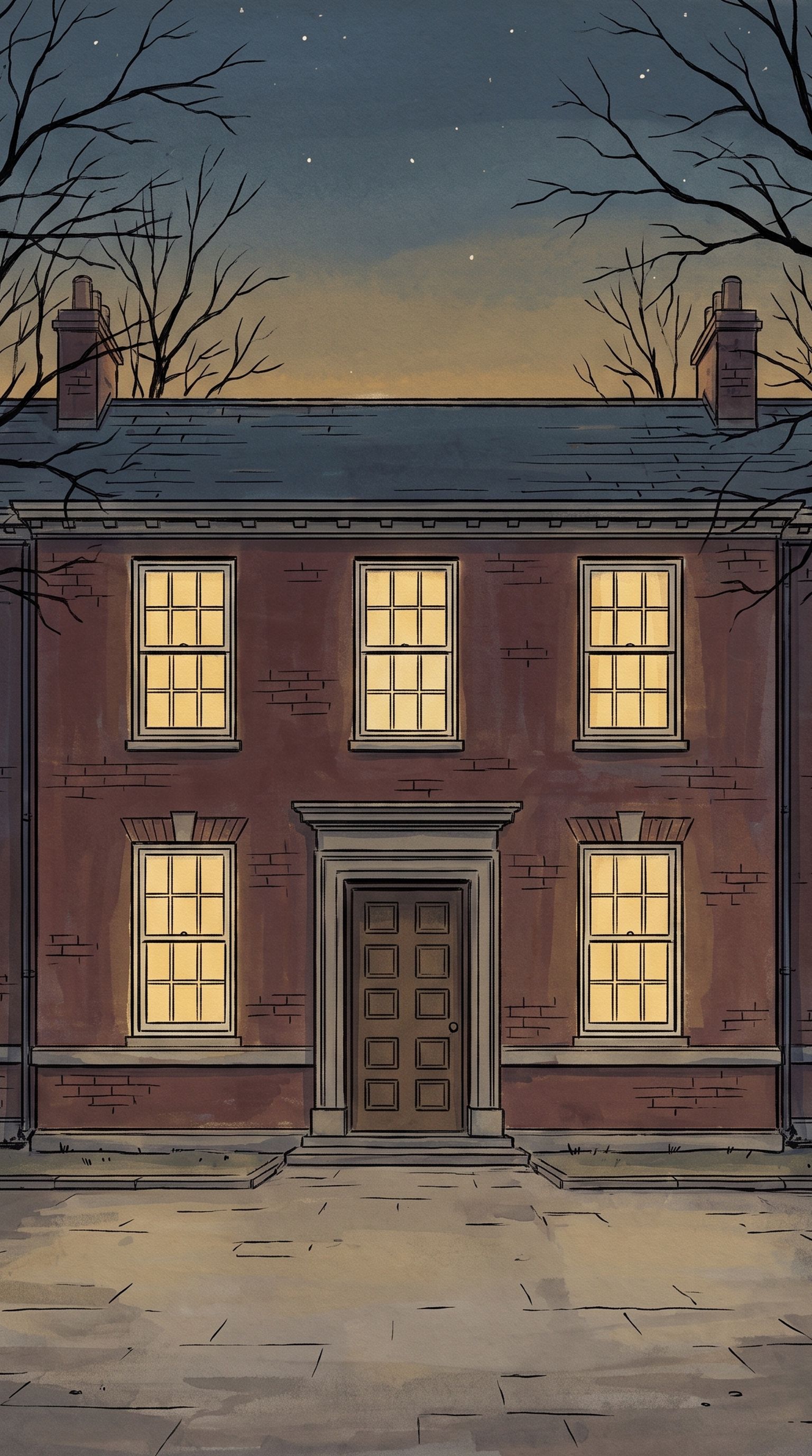 Painted setting: The Aldwyn Building, chemistry department of the University of Calderbrook.